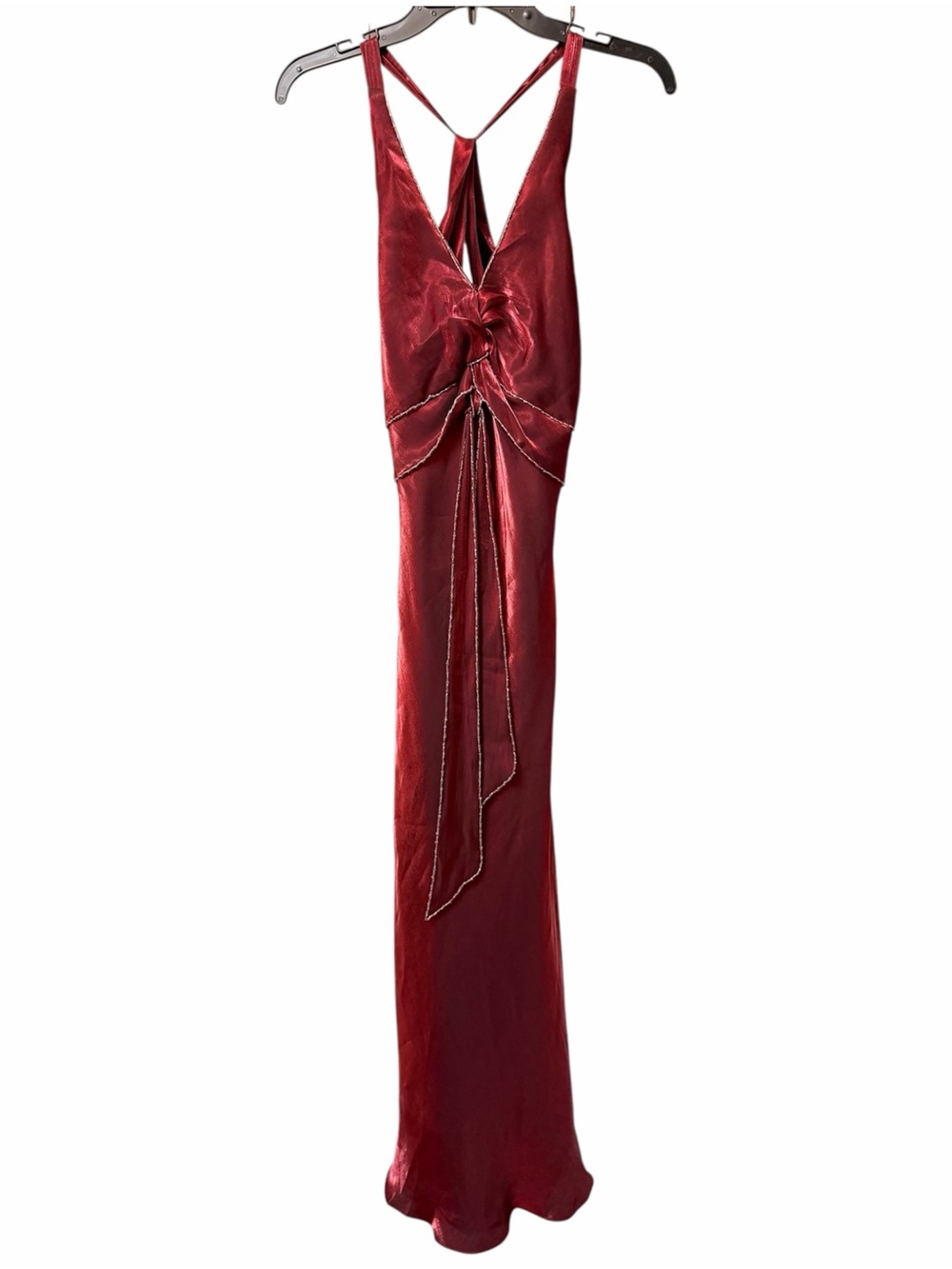 Y2K Narianna Burgundy Babydoll Satin Mermaid Gown M Maxi Prom Whimsigoth Vamp